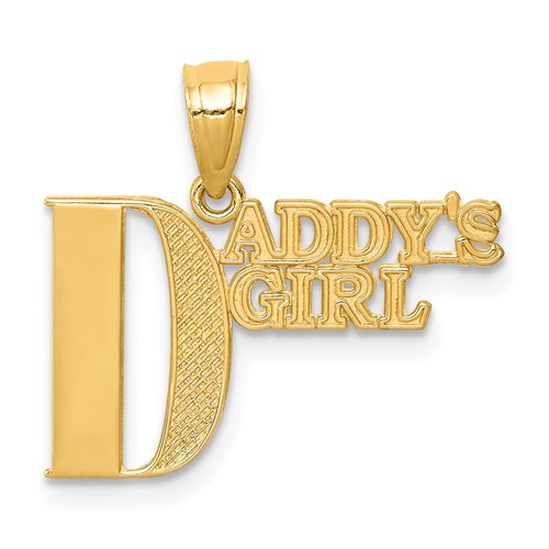 14k Yellow Gold Daddy's Girl Pendant 1/2in C4750 Joy Jewelers