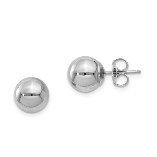 8mm Ball Earrings 14k White Gold CBEL19989E Joy Jewelers