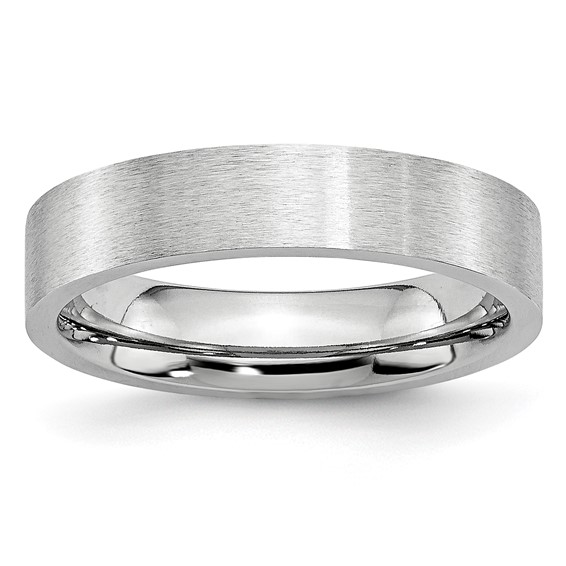 Cobalt 5mm Flat Satin Wedding Band