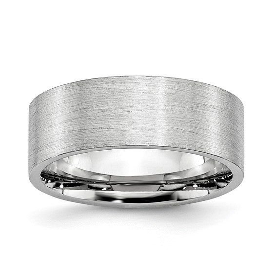 Cobalt 8mm Flat Satin Wedding Band
