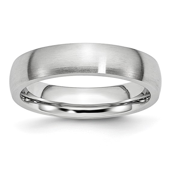 Cobalt 5mm Domed Satin Wedding Band