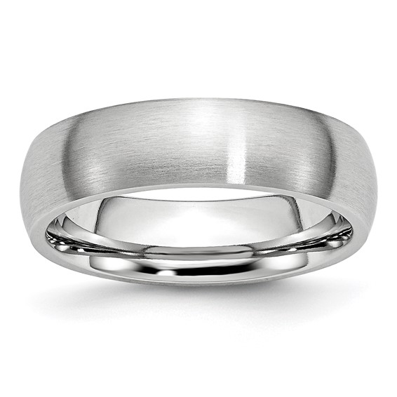 Cobalt 6mm Domed Satin Wedding Band