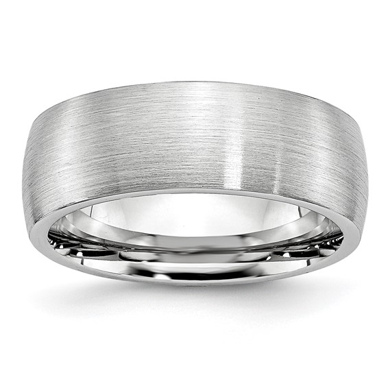 Cobalt 8m Domed Satin Wedding Band
