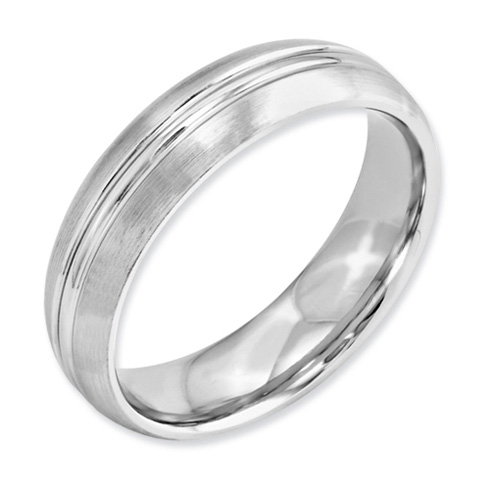 6mm Cobalt Band with Raised Center