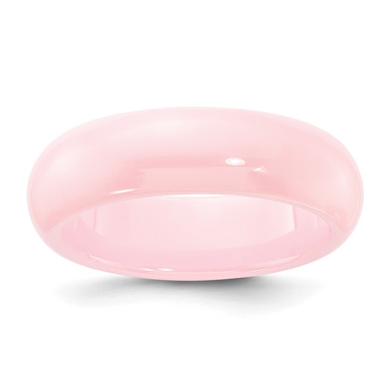 Pink Ceramic 5.5mm Domed Ring