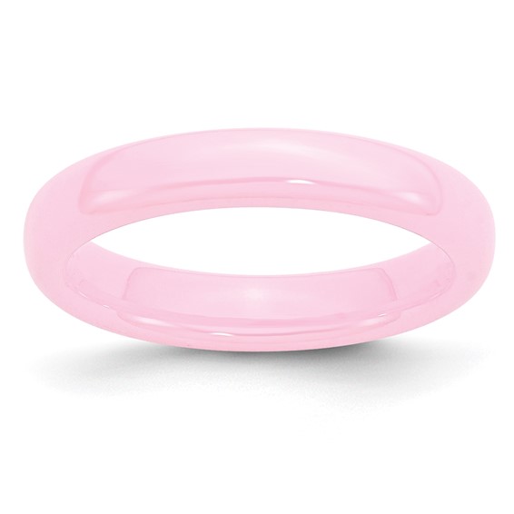 4mm Domed Pink Ceramic Ring
