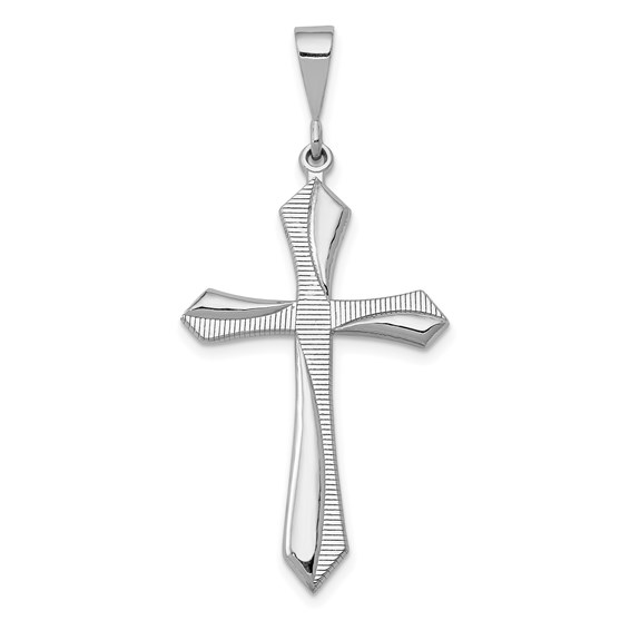 14kt White Gold 1 3/16in Passion Cross Pendant