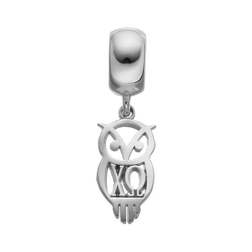 Sterling Silver Chi Omega Owl Dangle Bead