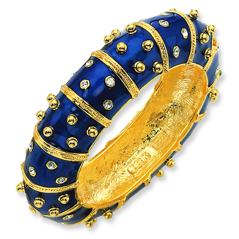 Jacqueline Kennedy 7in Blue Enamel Bracelet