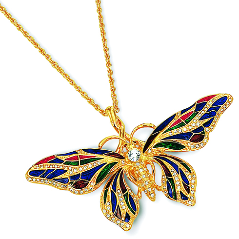 Jacqueline Kennedy Butterfly 21in Pin Necklace