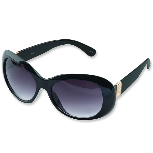 Jacqueline Kennedy Black with Greek Key Accent Sunglasses