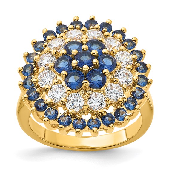 Jacqueline Kennedy Gold-plated Swarovski Crystal Bullseye Ring