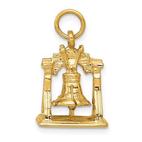 14k Yellow Gold 3-D Liberty Bell Charm