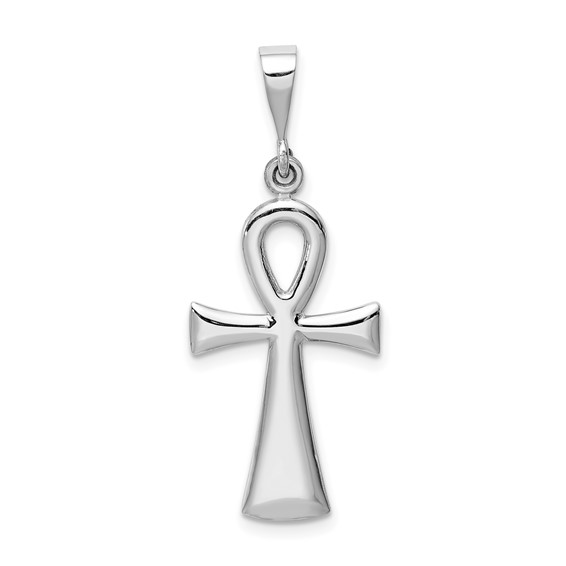 14kt White Gold 15/16in Ankh Cross Pendant