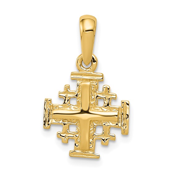 14kt Yellow Gold 9/16in Jerusalem Cross Charm