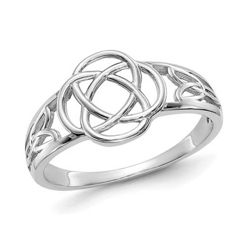 14kt White Gold Celtic Knot Ring
