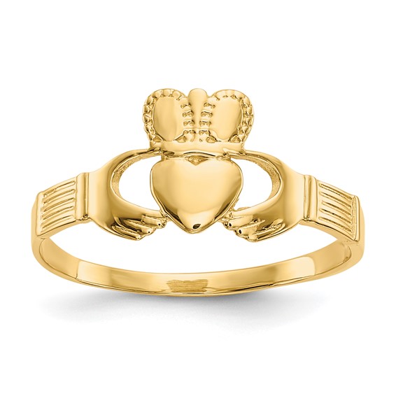 14kt Yellow Gold Small Claddagh Ring