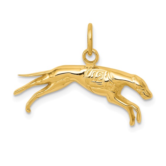 14kt Yellow Gold Greyhound Charm