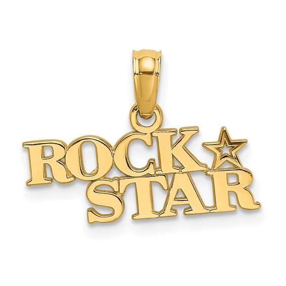 14kt Yellow Gold Rock Star Pendant