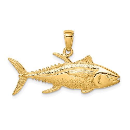 14k Yellow Gold Tuna Fish Pendant
