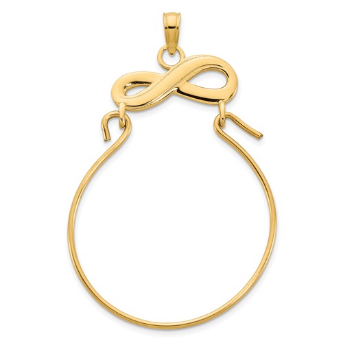 14k Yellow Gold Infinity Symbol Charm Holder