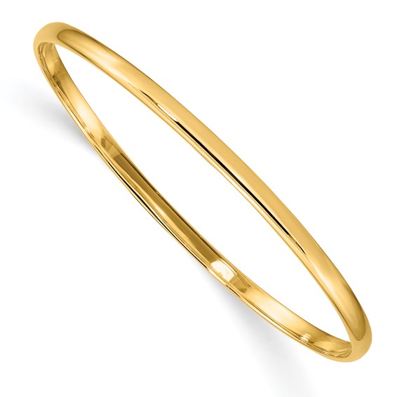 14kt Yellow Gold Slip-on 5.5in Baby Bangle Bracelet