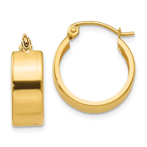 14k Yellow Gold 5/8in Hoop Earrings 5.75mm
