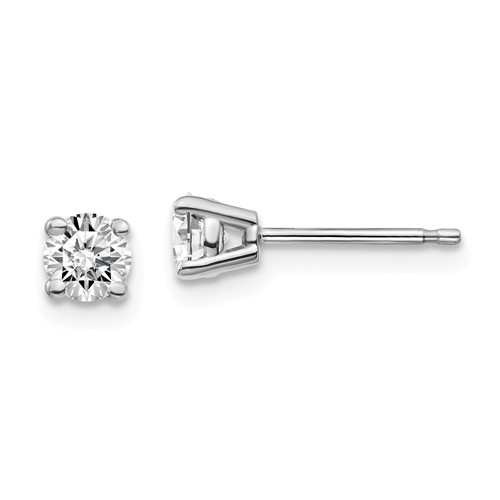 14k White Gold 1/2 ct Lab Grown Diamond Stud Earrings