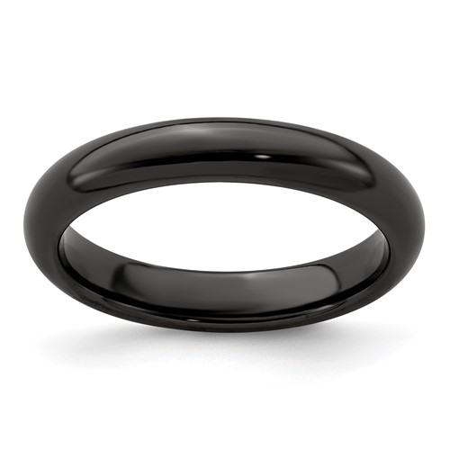 Edward Mirell 4mm Black Titanium Wedding Band
