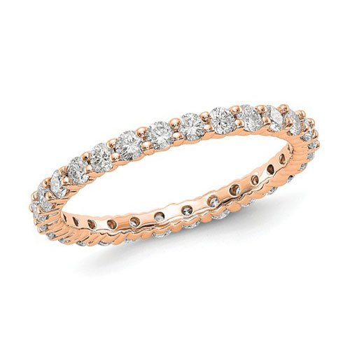1 ct Diamond Eternity Wedding Band Shared Prong 14k Rose Gold ET0001-100R
