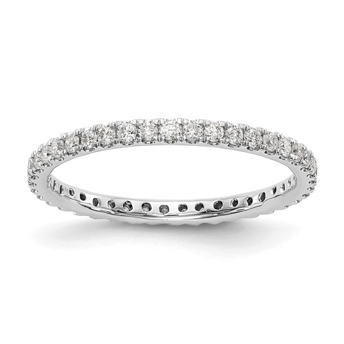 14k White Gold 1/2 ct True Origin Lab Grown Diamond Eternity Ring