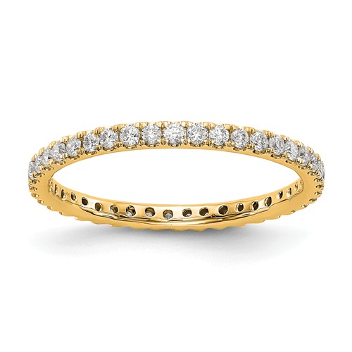 14k Yellow Gold 1/2 ct True Origin Created Diamond Eternity Ring