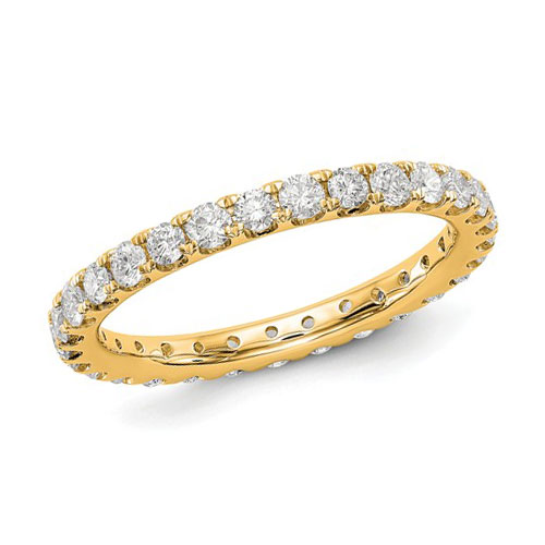 1 ct Diamond Eternity Wedding Band 14k Yellow Gold