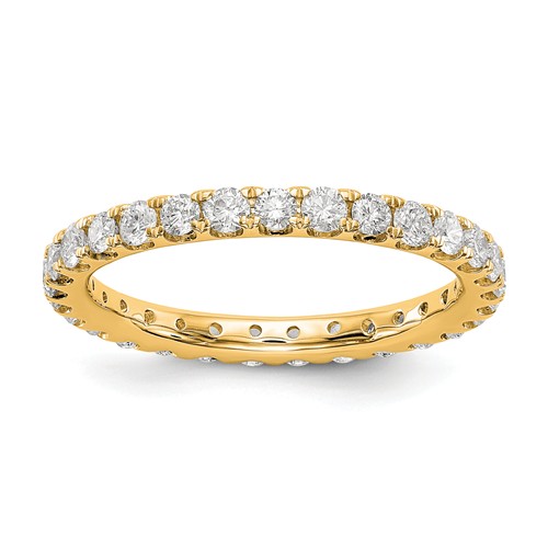 14k Yellow Gold 1 ct True Origin Created Diamond Eternity Ring