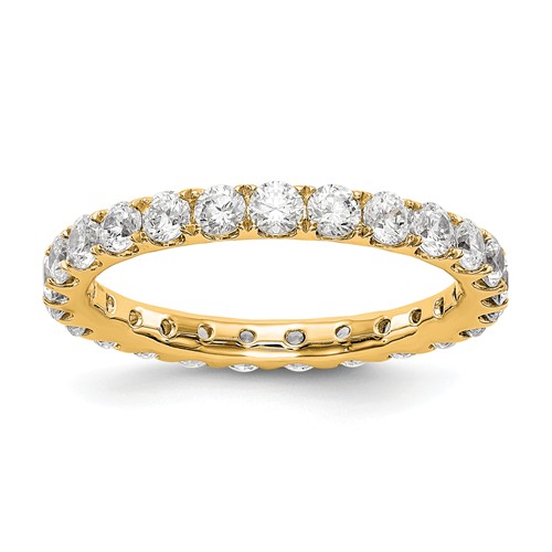 14k Yellow Gold 1.5 ct True Origin Created Diamond Eternity Ring