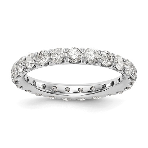 14k White Gold 2 ct True Origin Created Diamond Eternity Ring