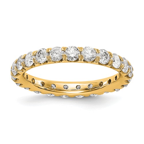14k Yellow Gold 2 ct True Origin Created Diamond Eternity Ring