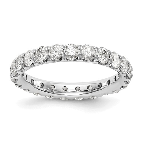 14k White Gold 3 ct True Origin Created Diamond Eternity Ring