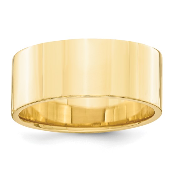 14kt Yellow Gold 8mm Flat Wedding Band