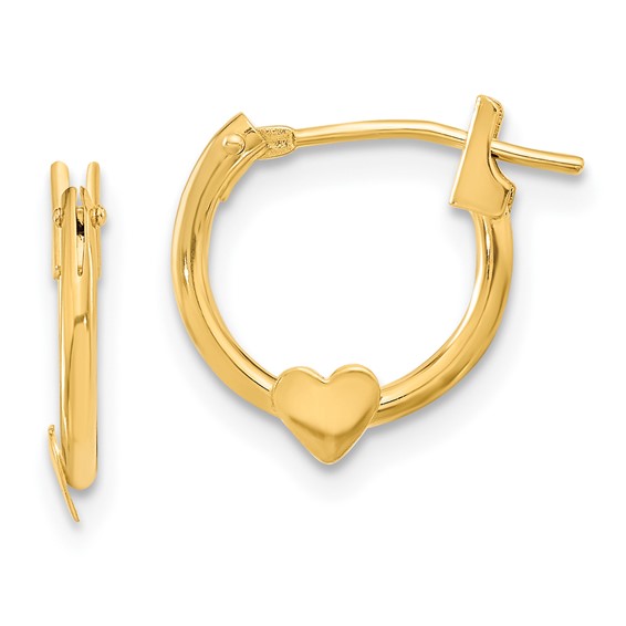 Real 14kt Yellow Gold Madi K CZ Key Post Earrings