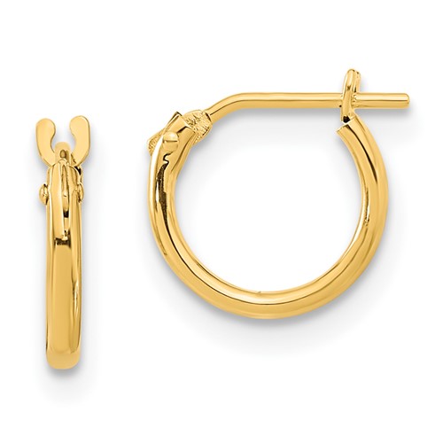 14kt Yellow Gold 3/8in Madi K Hoop Earrings