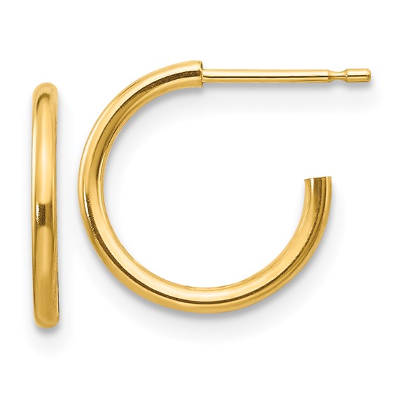 14kt Yellow Gold Madi K Hoop Kid's Screwback Earrings 3/8in