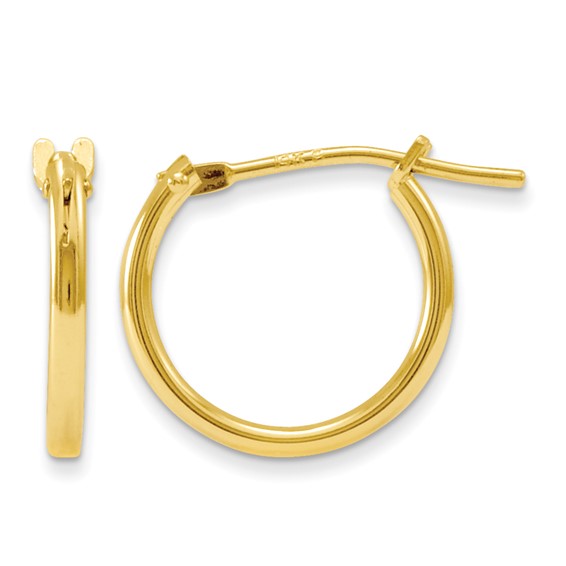 14kt Yellow Gold 1/2in Madi K Hoop Earrings