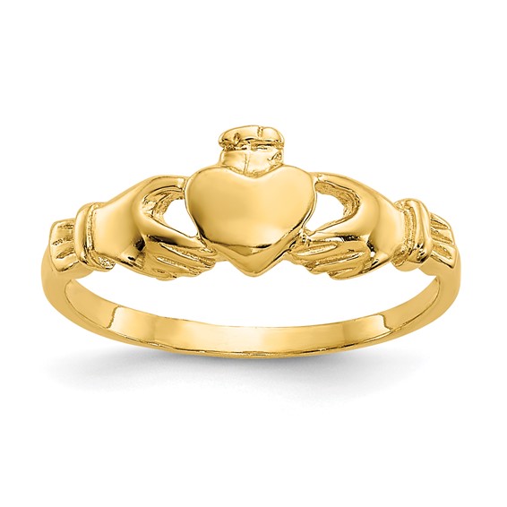 14kt Yellow Gold Madi K Claddagh Baby Ring