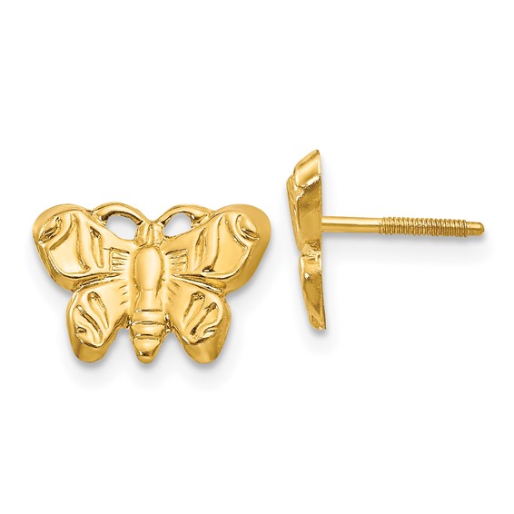 14kt Yellow Gold Madi K Butterfly Earrings