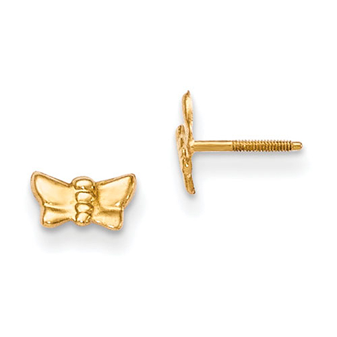 14k Yellow Gold Madi K Tiny Butterfly Earrings