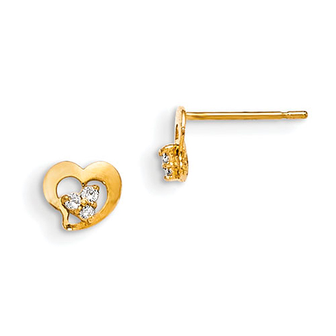 14K Gelbgold Cz Doppel Sterne Baumeln Ohrstecker Madi K Kinder