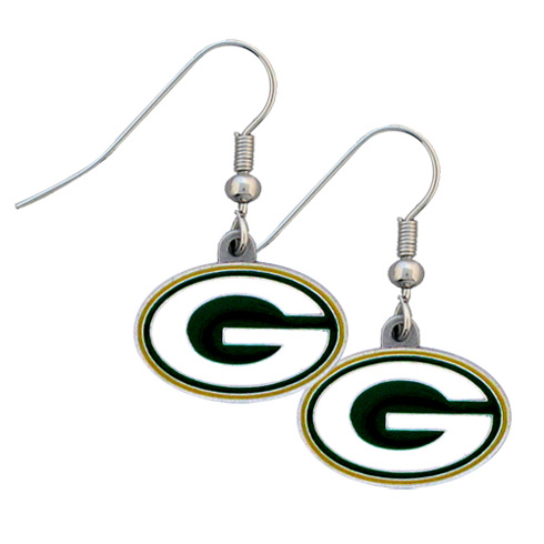 Green Bay Packers NFL Dangling Earrings