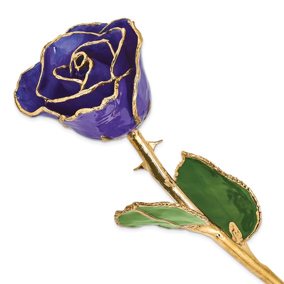 Lacquer Dipped Gold Trim Blue Violet Pearl Rose GM3736 | Joy Jewelers