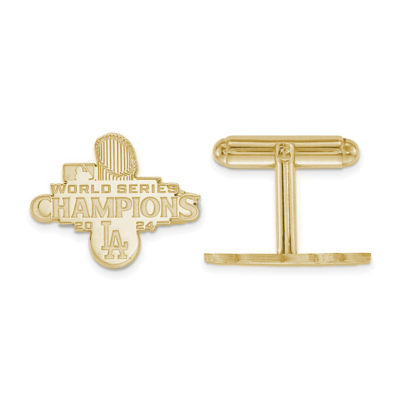 14k Yellow Gold Los Angeles Dodgers World Series 2024 Cufflinks
